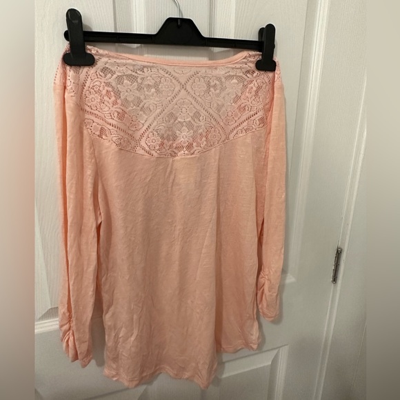 Neon Soul Lace Yolk Tee Light Pink NWOT - Picture 6 of 6
